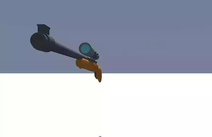 Military Cartoon Sniper Low-poly 3D model