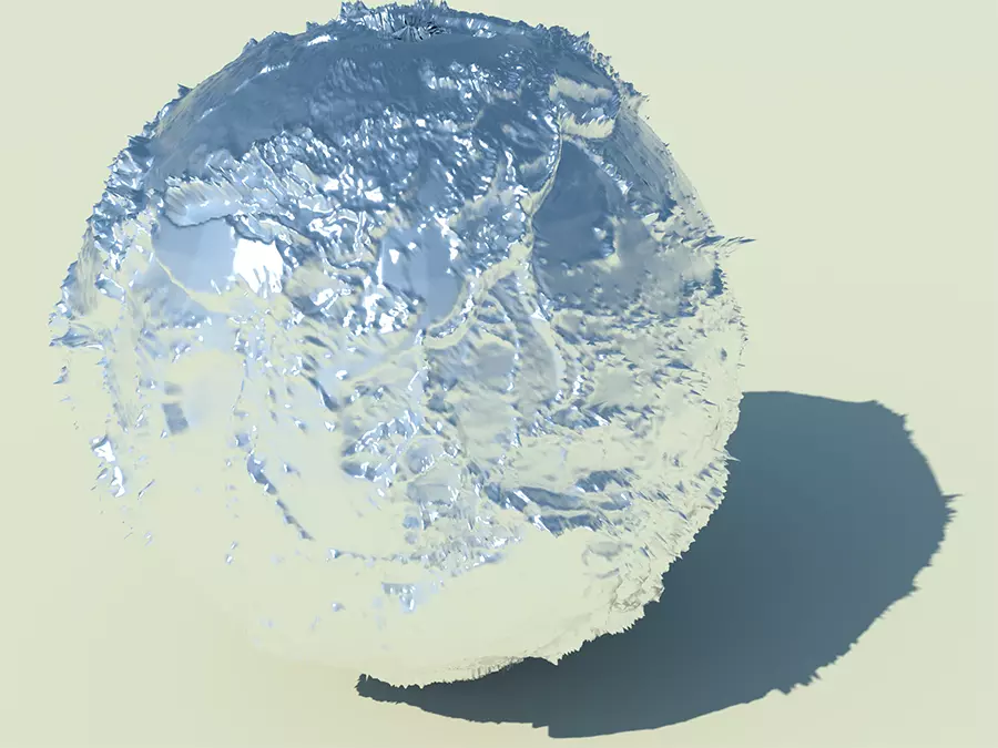 The earth Spherical Terrian Topography Digital Elevation 3D model