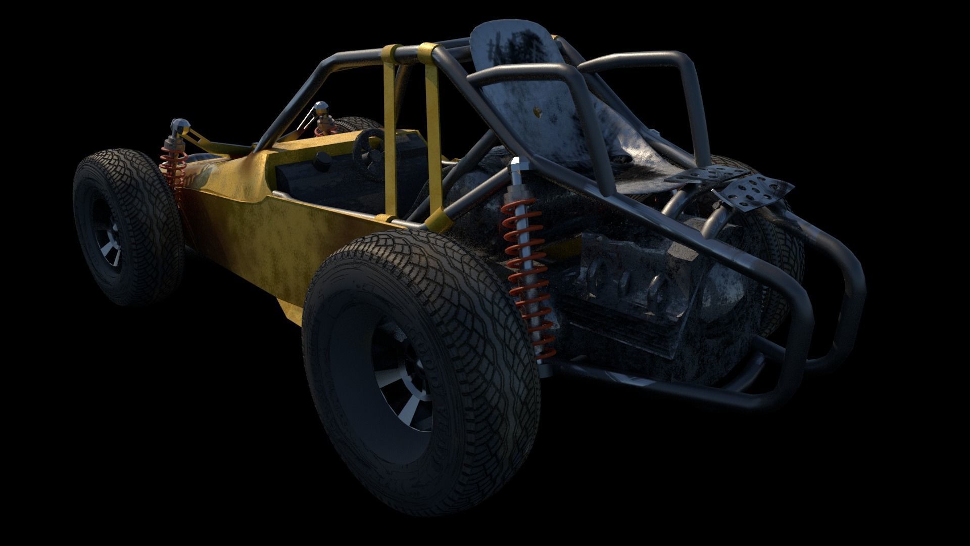 PUBG Buggy 3D model_4