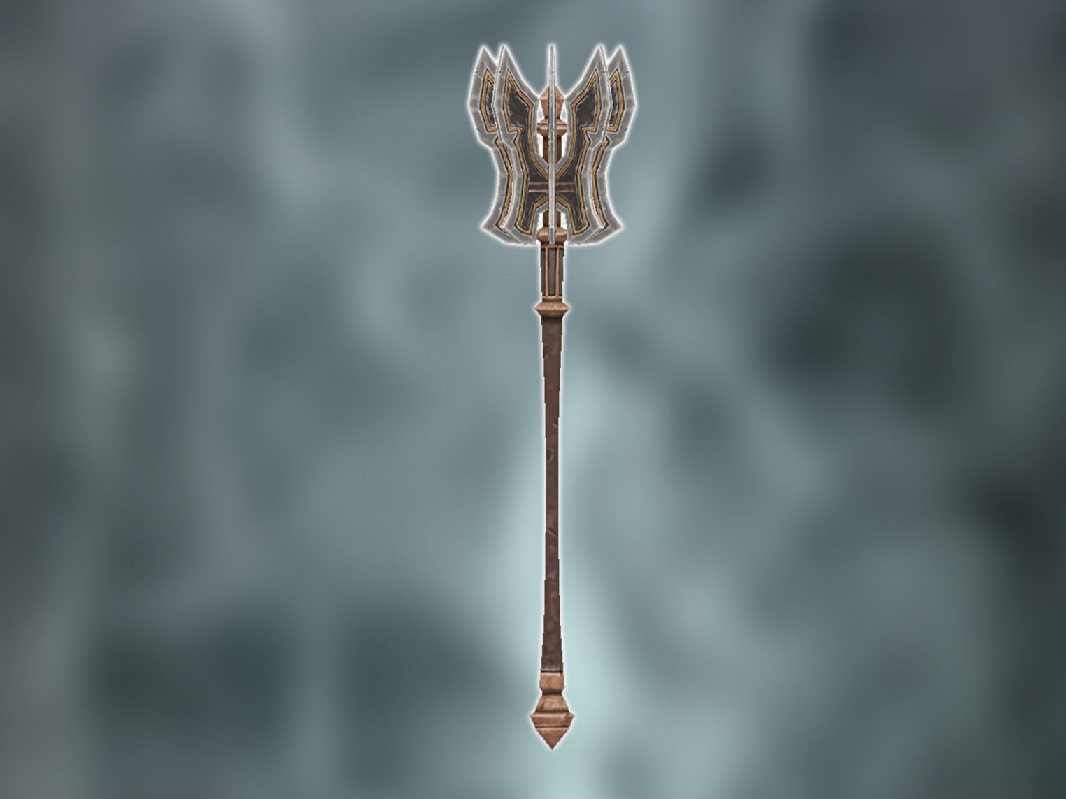 Fantasy Armory -  Two-Handed Heavy Mace Low-poly 3D model_3