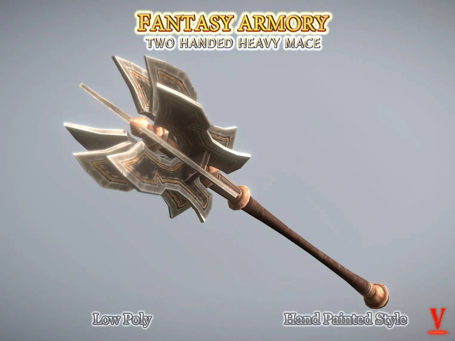 Fantasy Armory -  Two-Handed Heavy Mace Low-poly 3D model_0