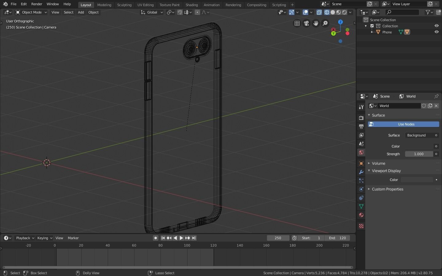 3D Smartphone iphone case Low-poly 3D model_9