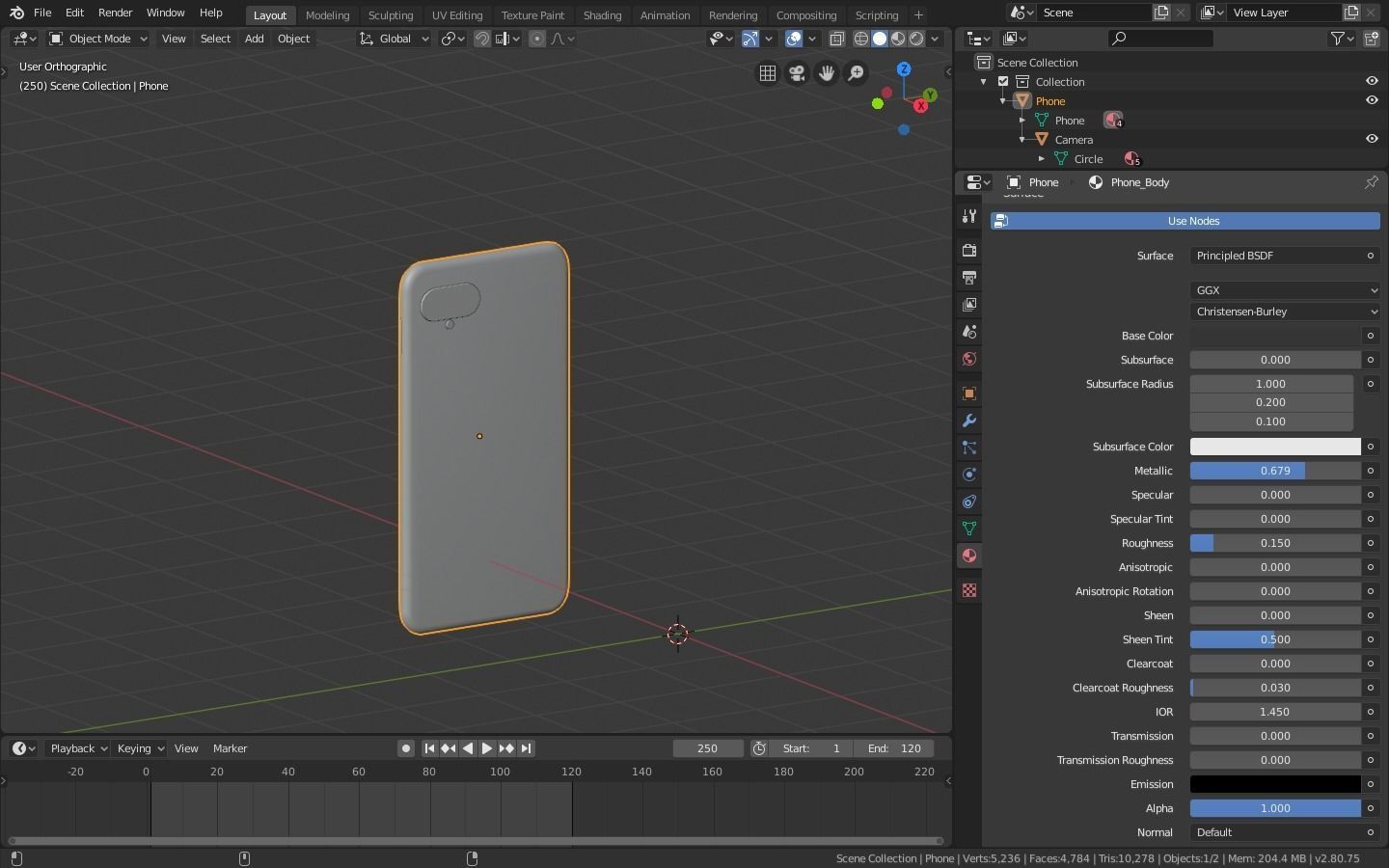 3D Smartphone iphone case Low-poly 3D model_11