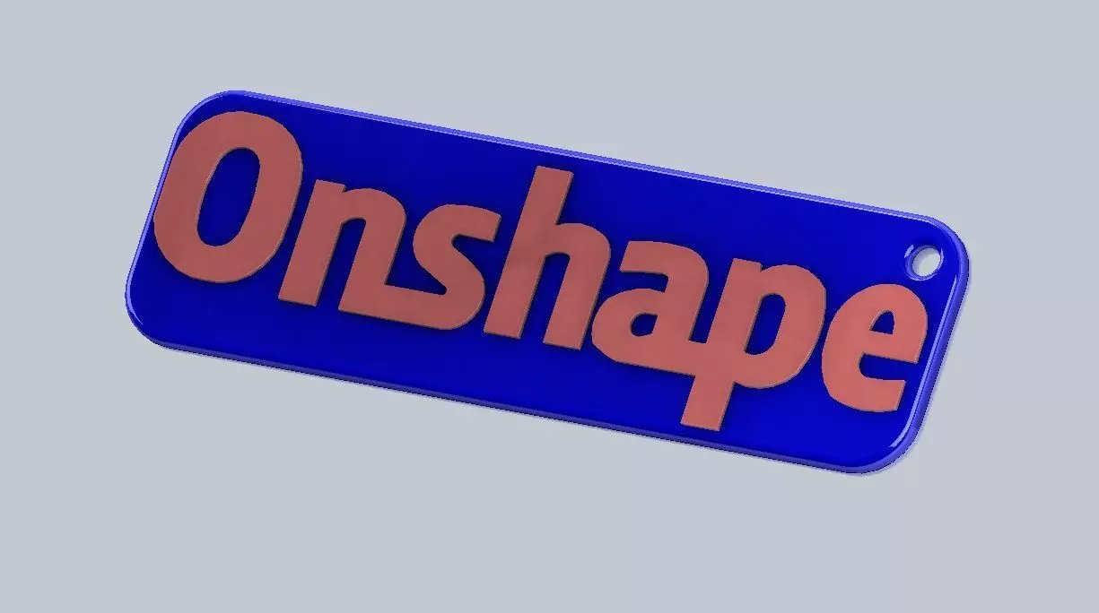 Onshape Key Fob 3D print model_0