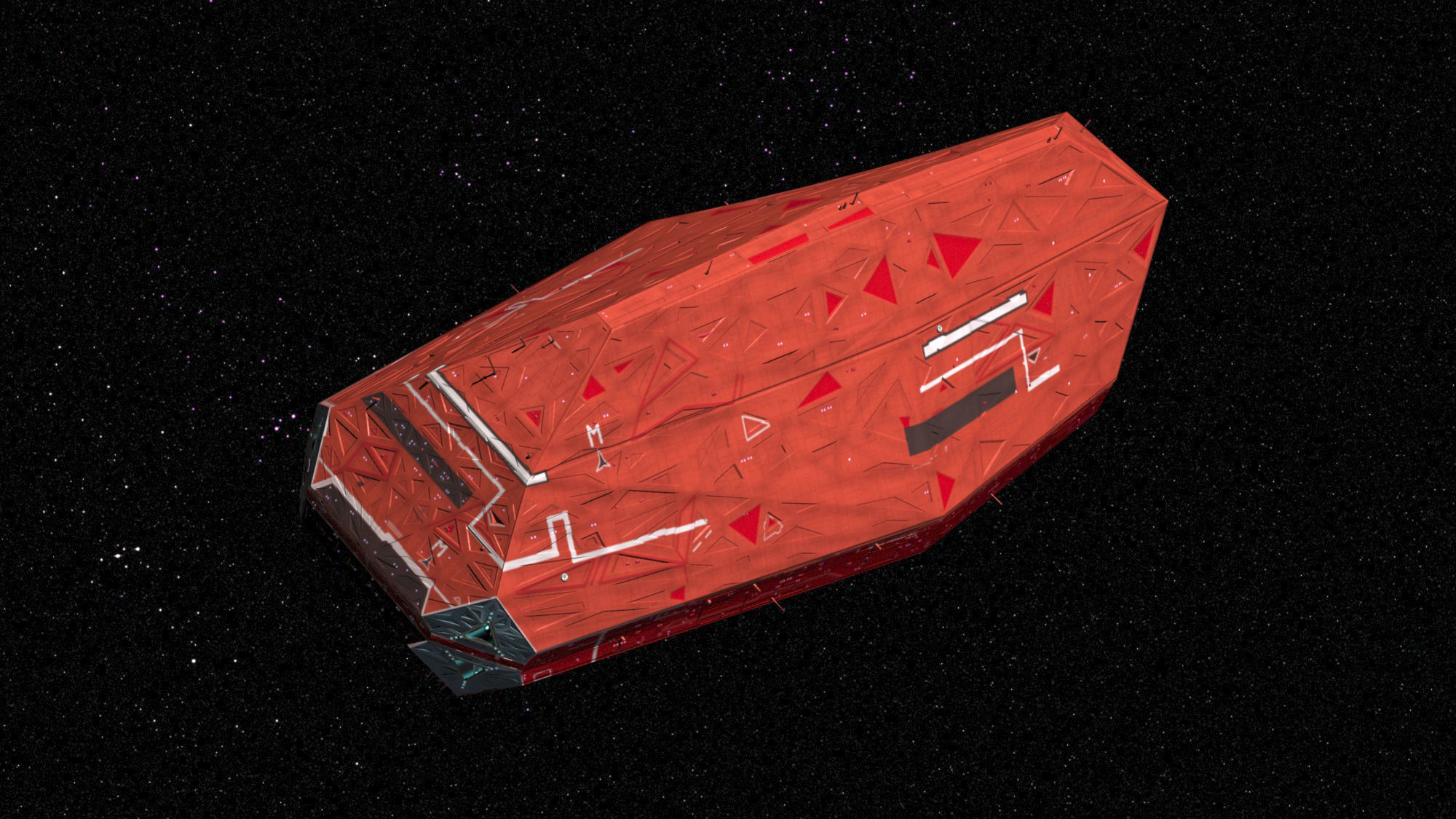 Starship star trek xenoblade spaceship Low-poly 3D model_1