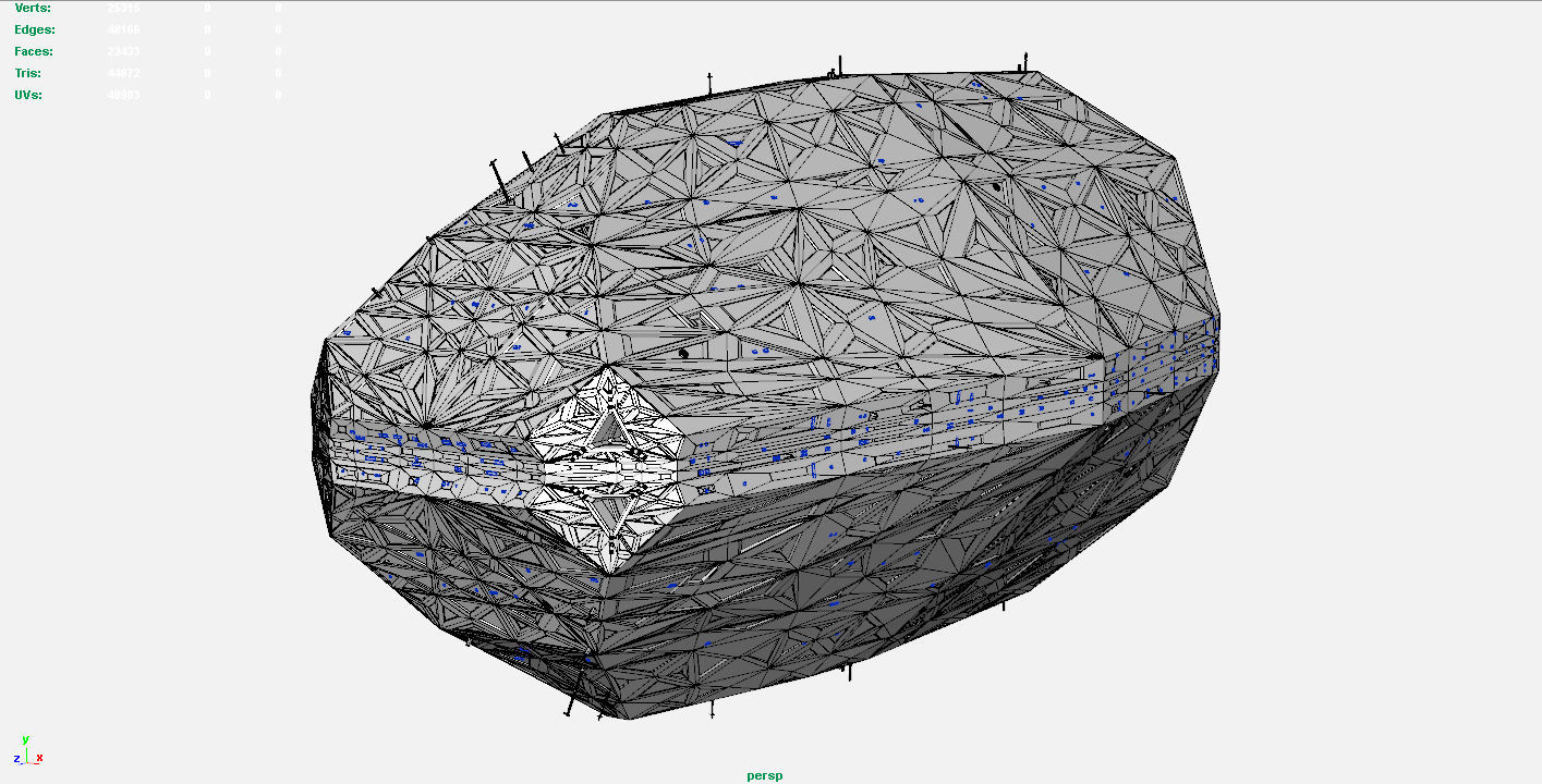 Starship star trek xenoblade spaceship Low-poly 3D model_11