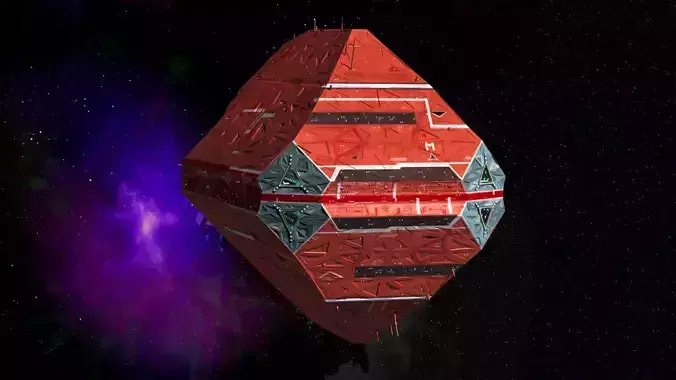 Starship star trek xenoblade spaceship Low-poly 3D model