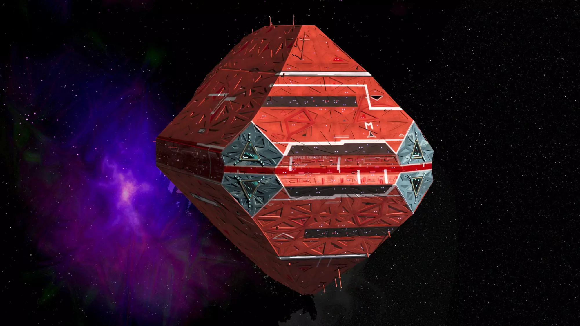 Starship star trek xenoblade spaceship Low-poly 3D model_0