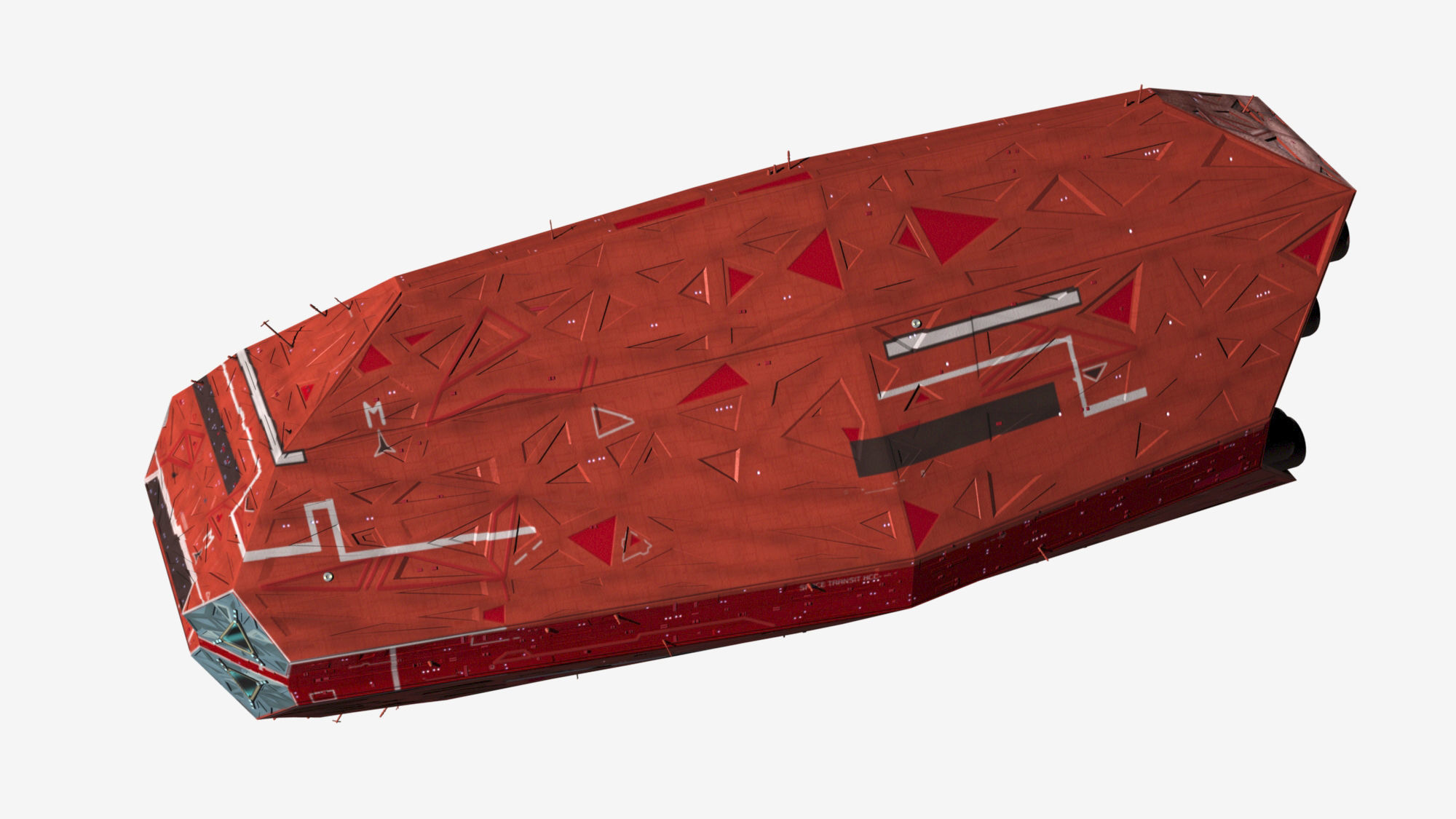 Starship star trek xenoblade spaceship Low-poly 3D model_10