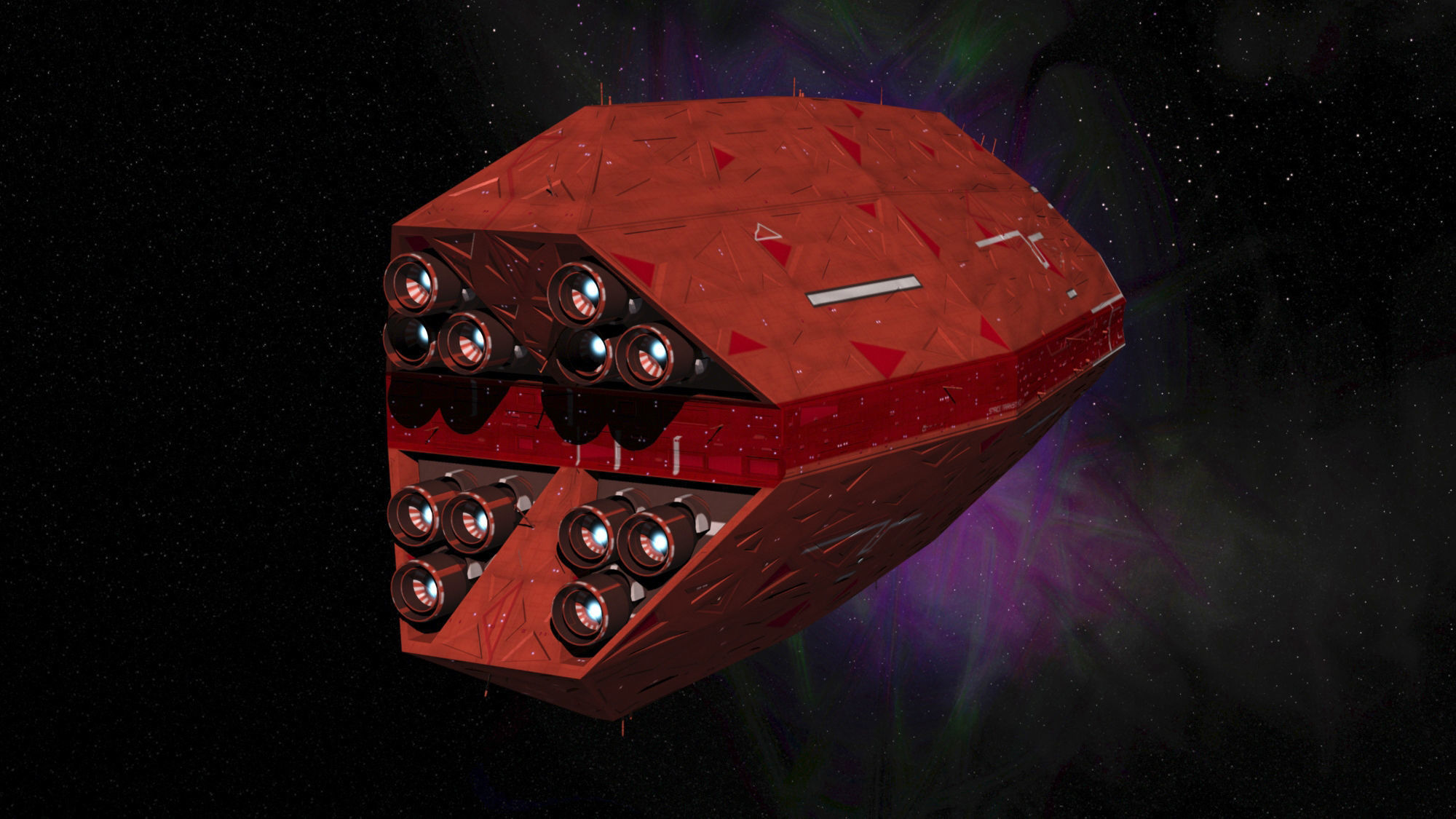 Starship star trek xenoblade spaceship Low-poly 3D model_4