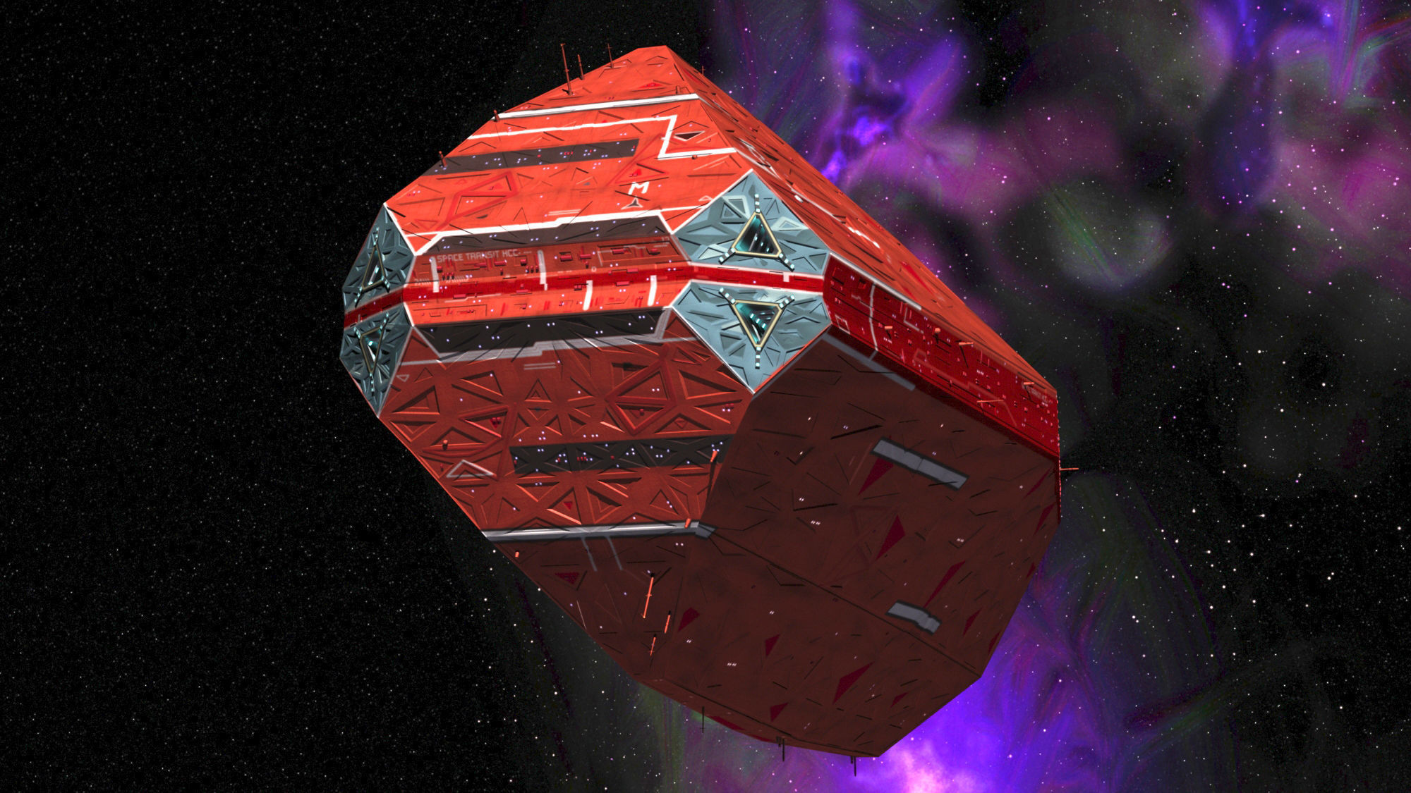 Starship star trek xenoblade spaceship Low-poly 3D model_2