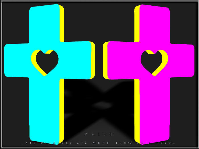 Cross Heart Low-poly 3D model_2