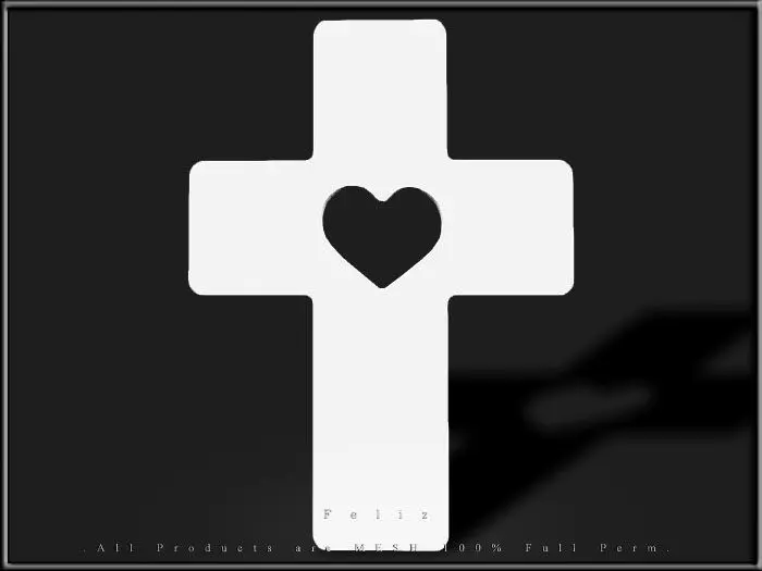 Cross Heart Low-poly 3D model_0