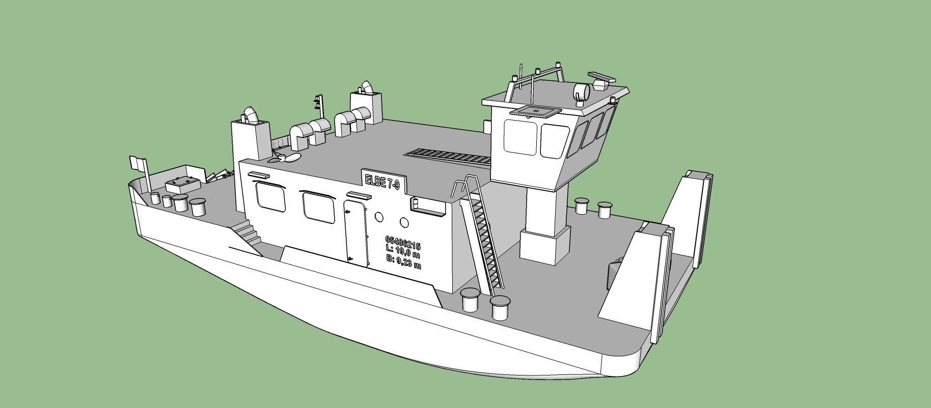 Push Boat  3D model_7