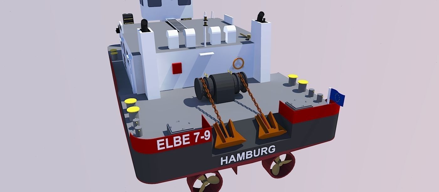 Push Boat  3D model_4