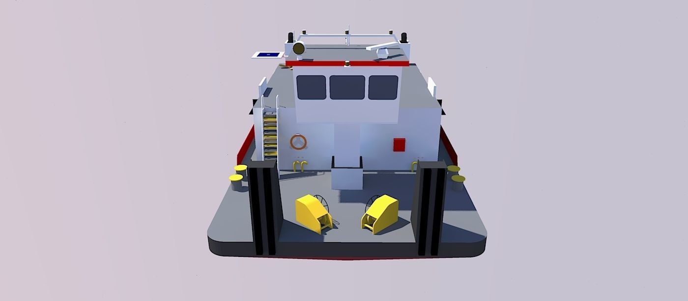 Push Boat  3D model_2