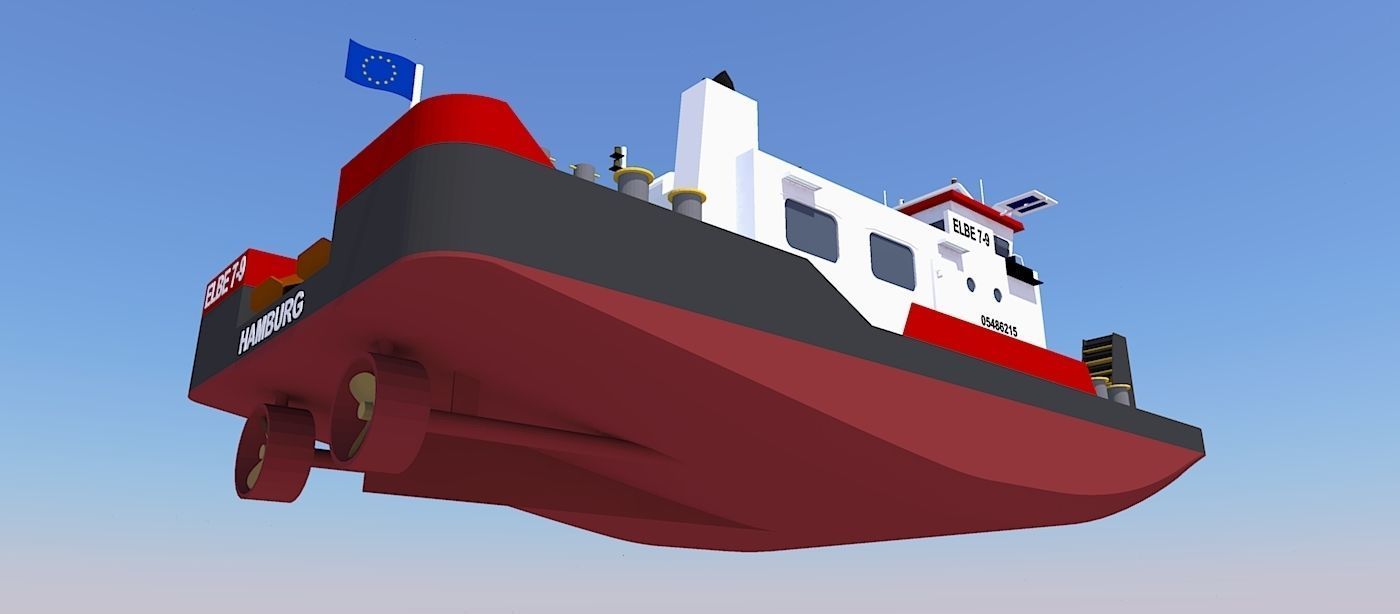 Push Boat  3D model_5