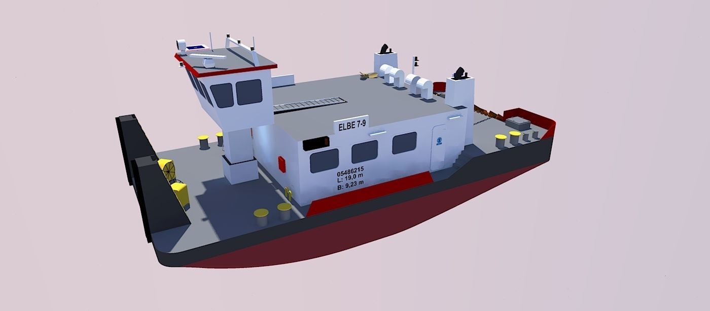 Push Boat  3D model_3