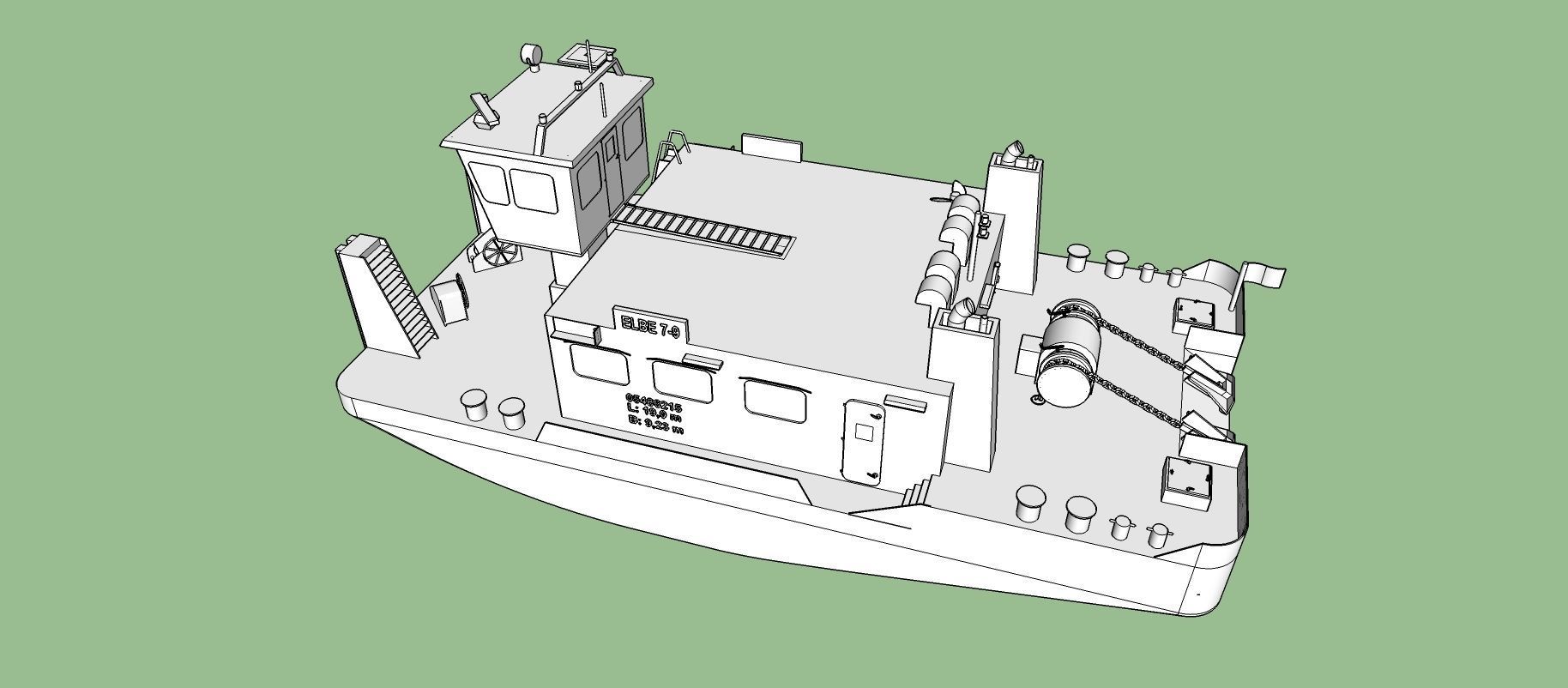 Push Boat  3D model_8