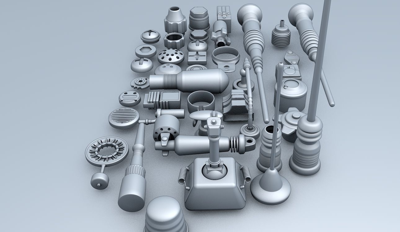 Technic Part Set 2 3D model_1