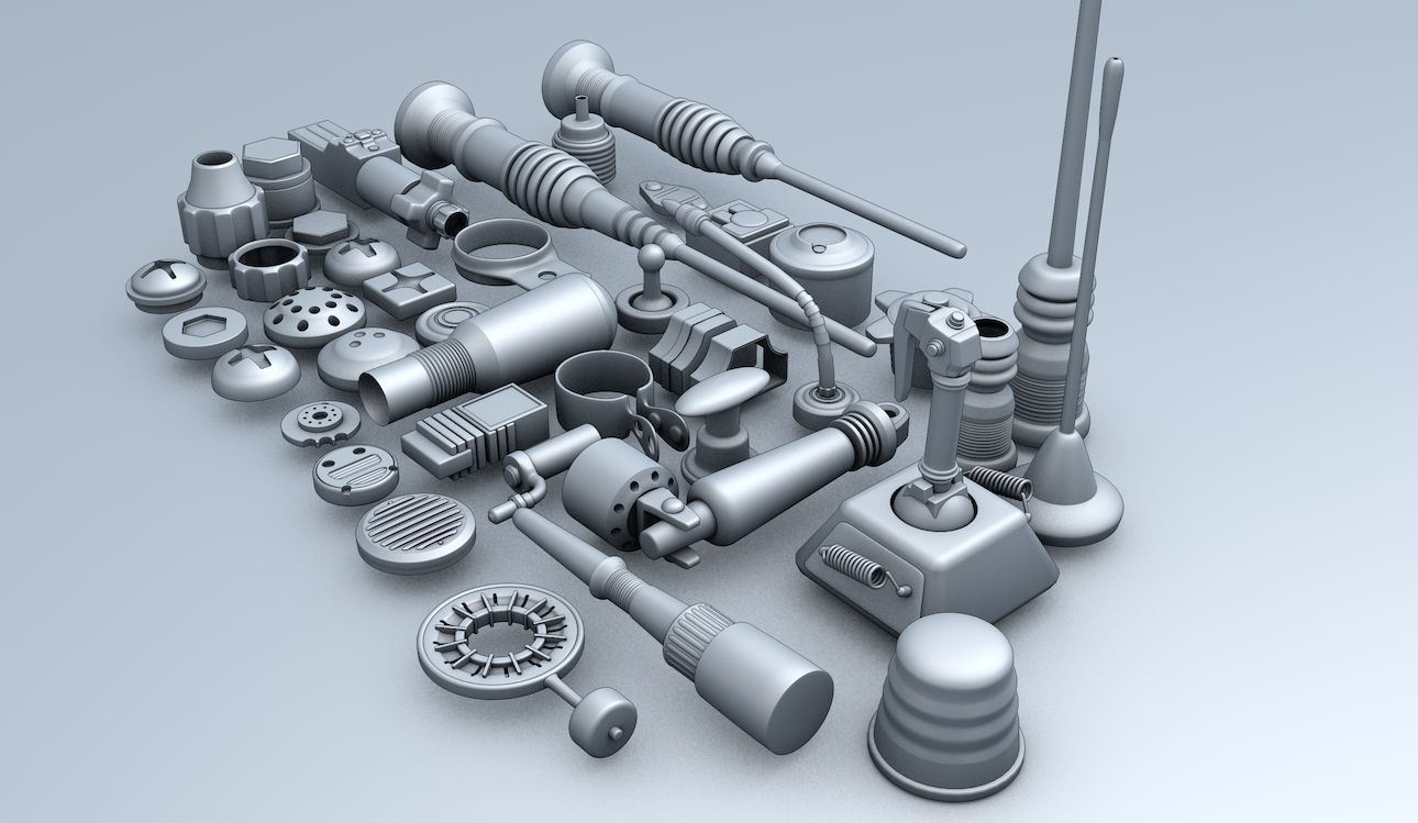 Technic Part Set 2 3D model_4