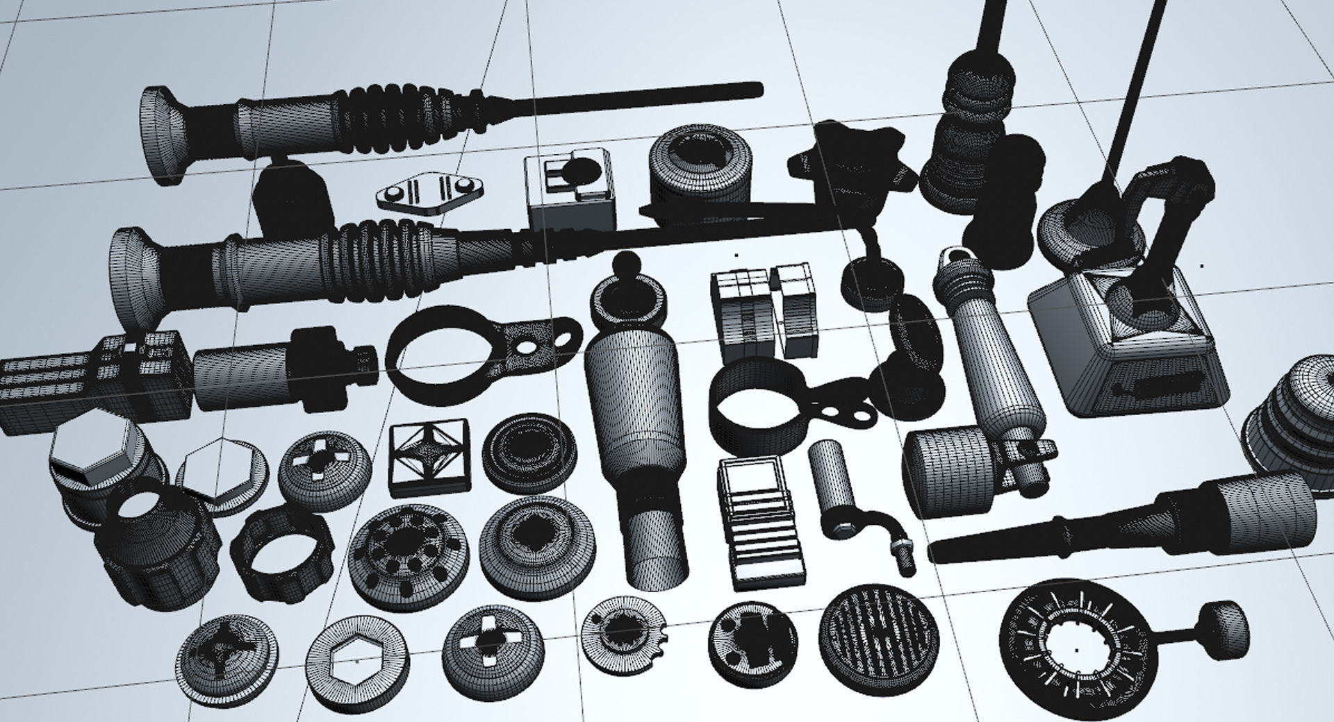 Technic Part Set 2 3D model_2