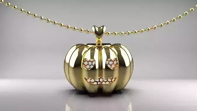 Halloween Pumpkin Necklace and Earrings