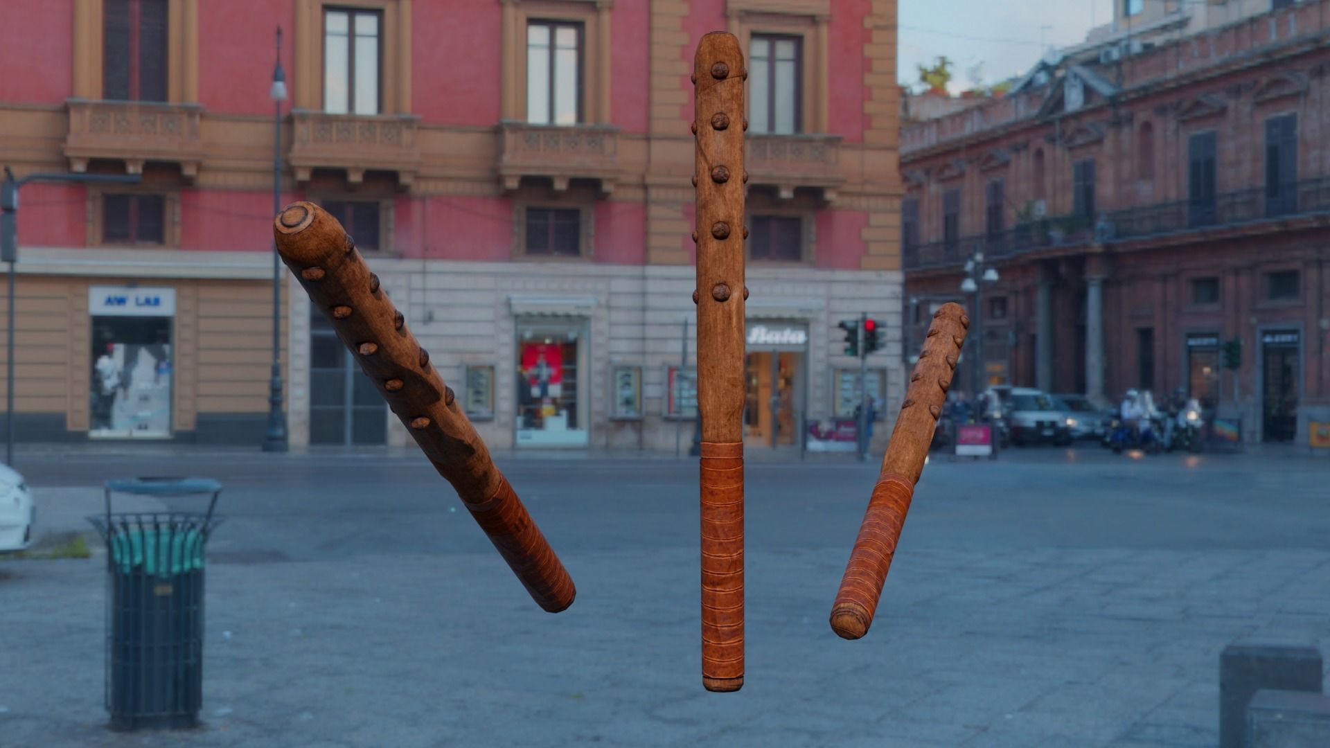 Mele weapon collection Free low-poly 3D model_2