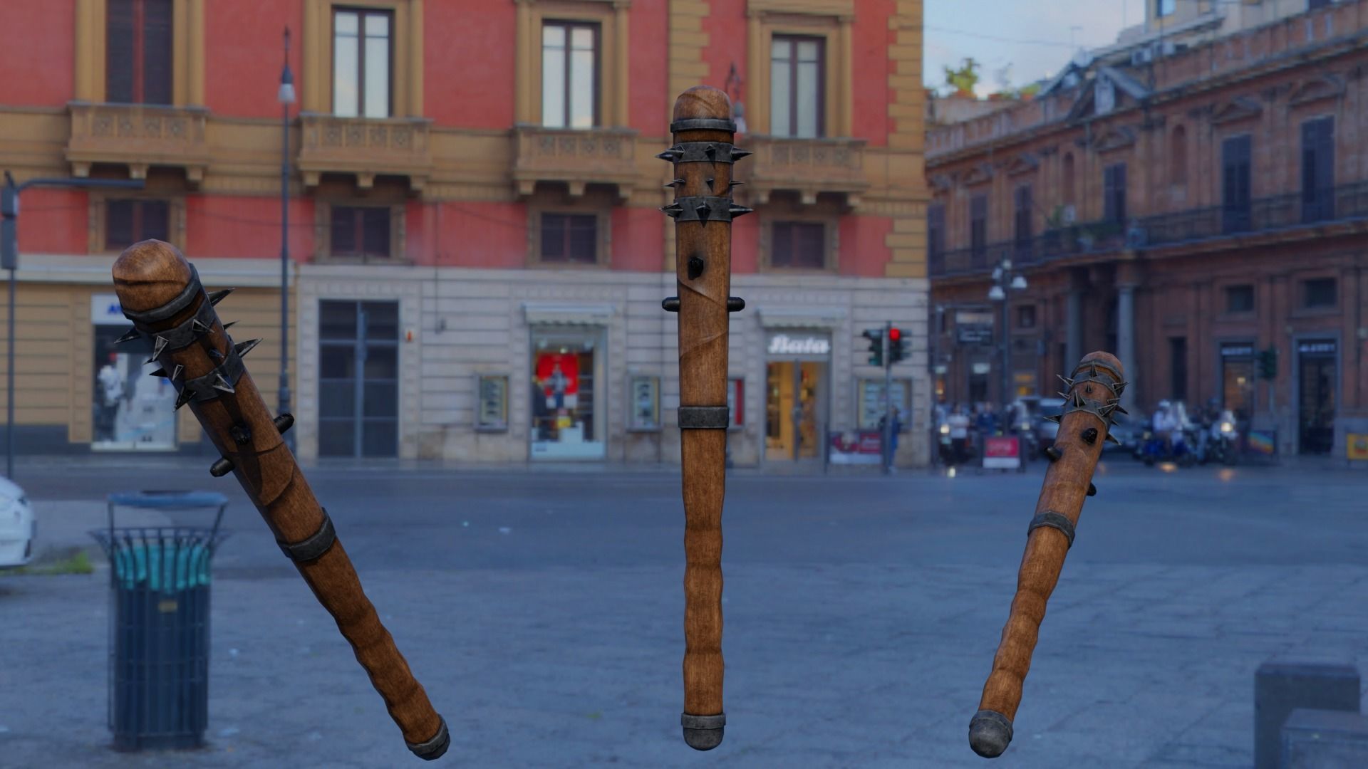 Mele weapon collection Free low-poly 3D model_3