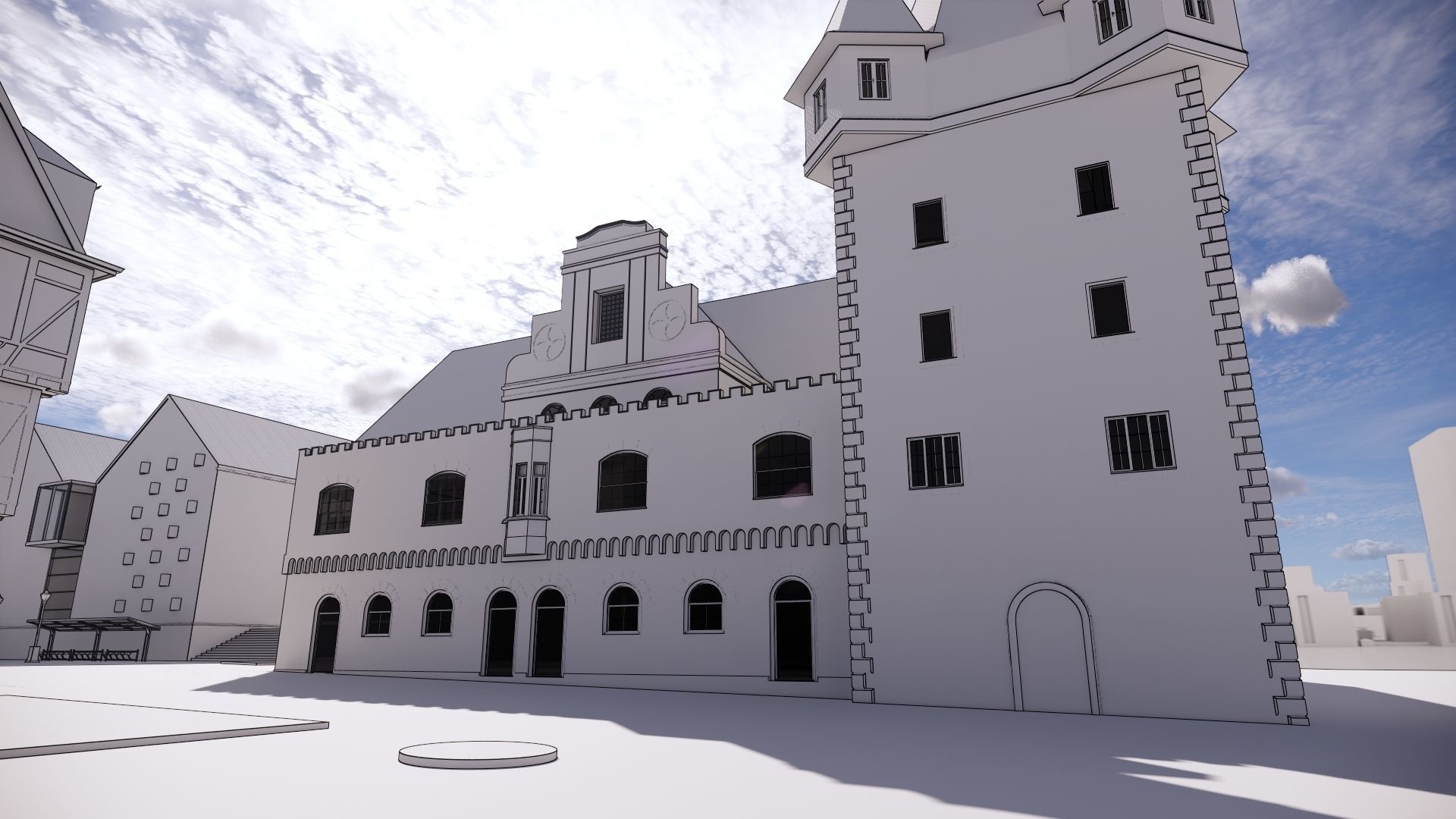 old europe streets 3 3D model 3D model_6