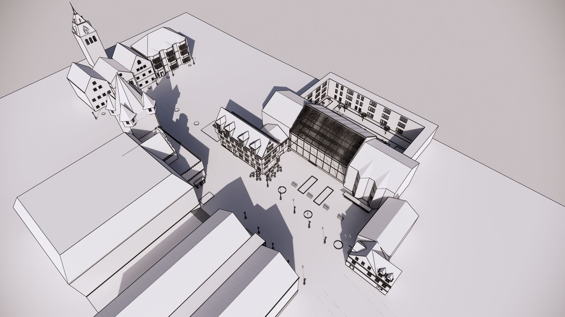 old europe streets 3 3D model 3D model_1