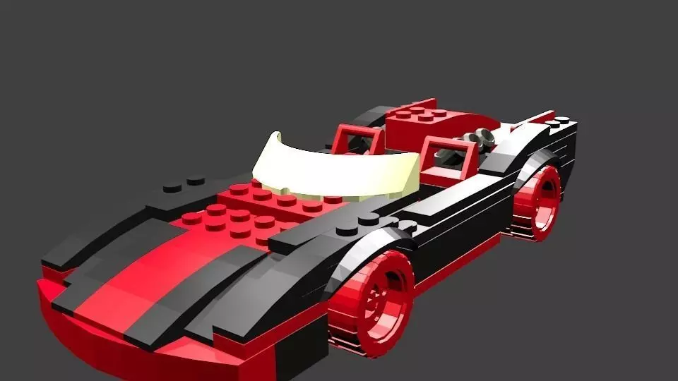 lego car Free 3D model