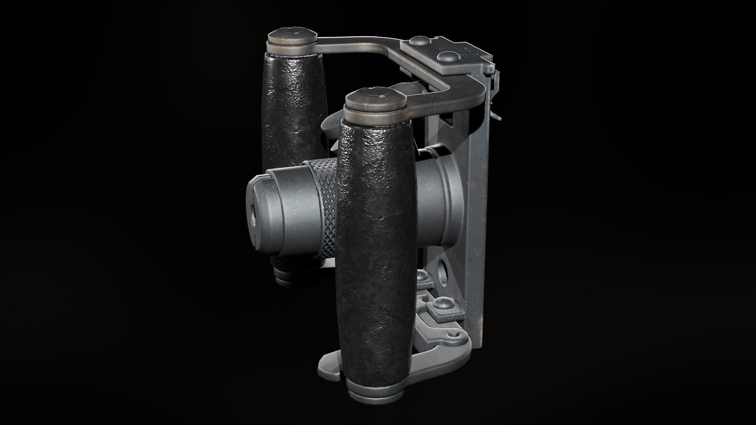 M2 Browning Heavy Machine Gun Low-poly 3D model_30