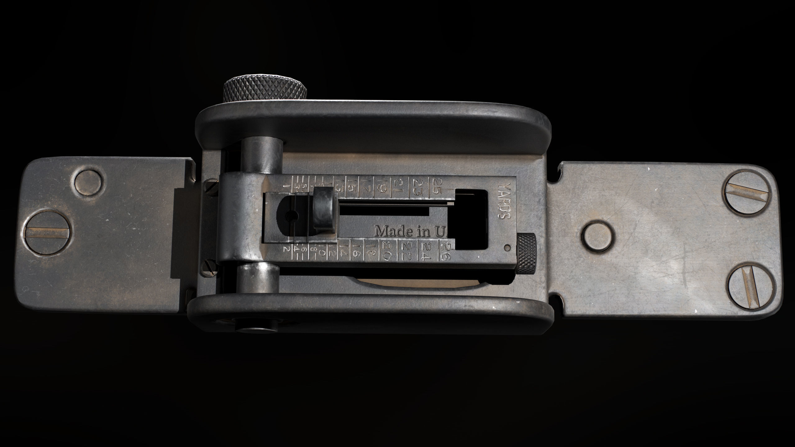 M2 Browning Heavy Machine Gun Low-poly 3D model_18