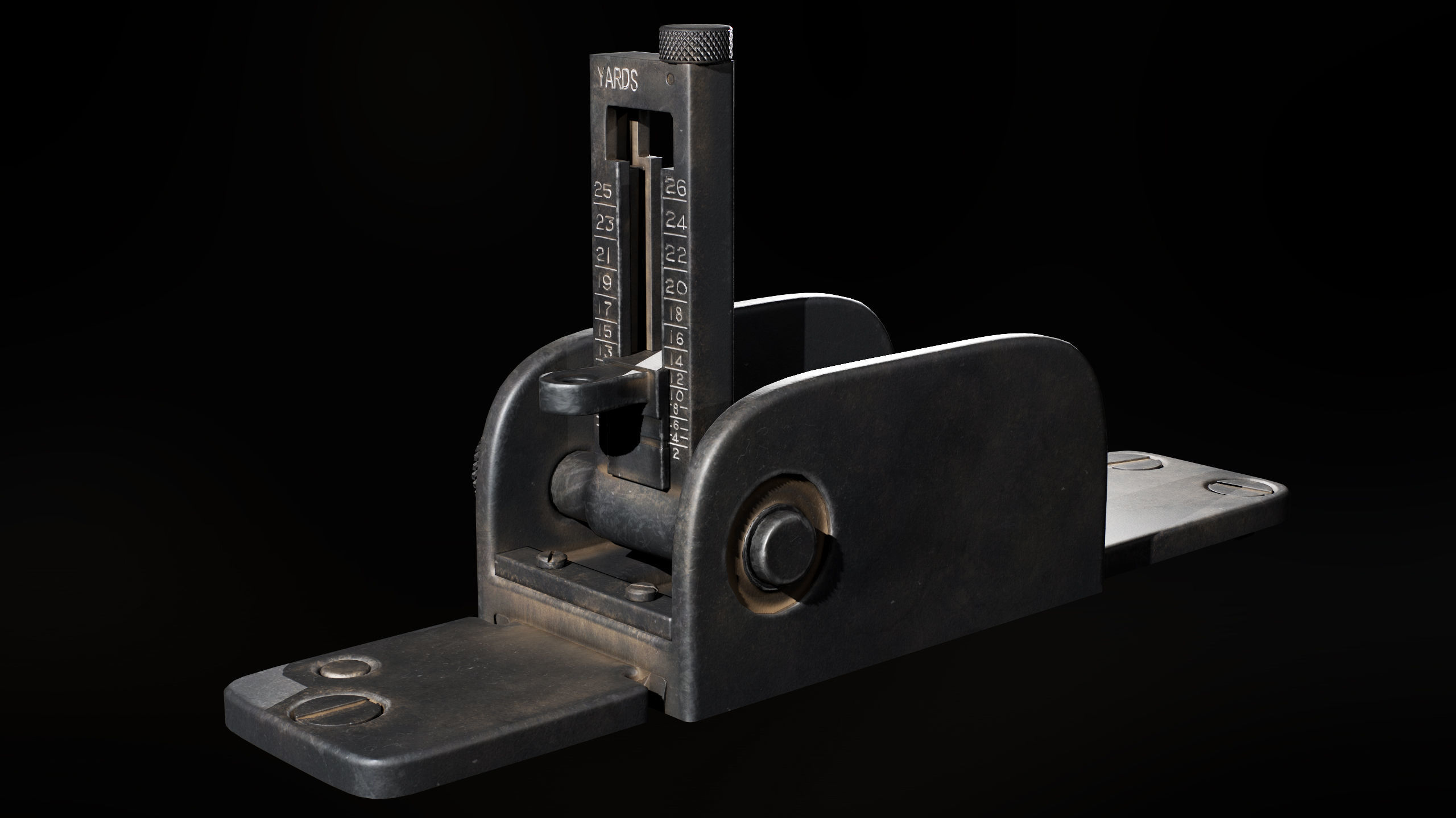 M2 Browning Heavy Machine Gun Low-poly 3D model_14