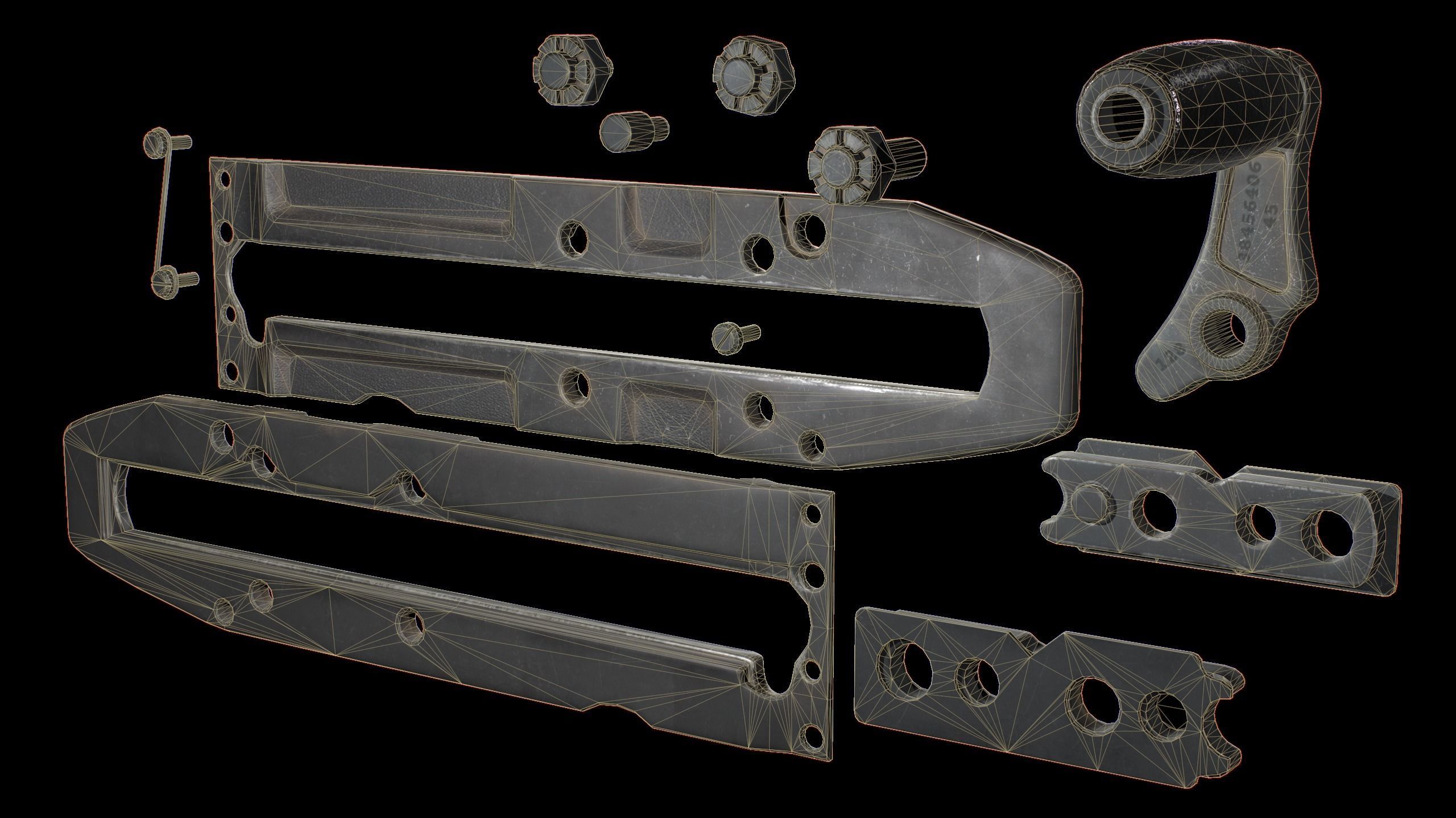 M2 Browning Heavy Machine Gun Low-poly 3D model_39