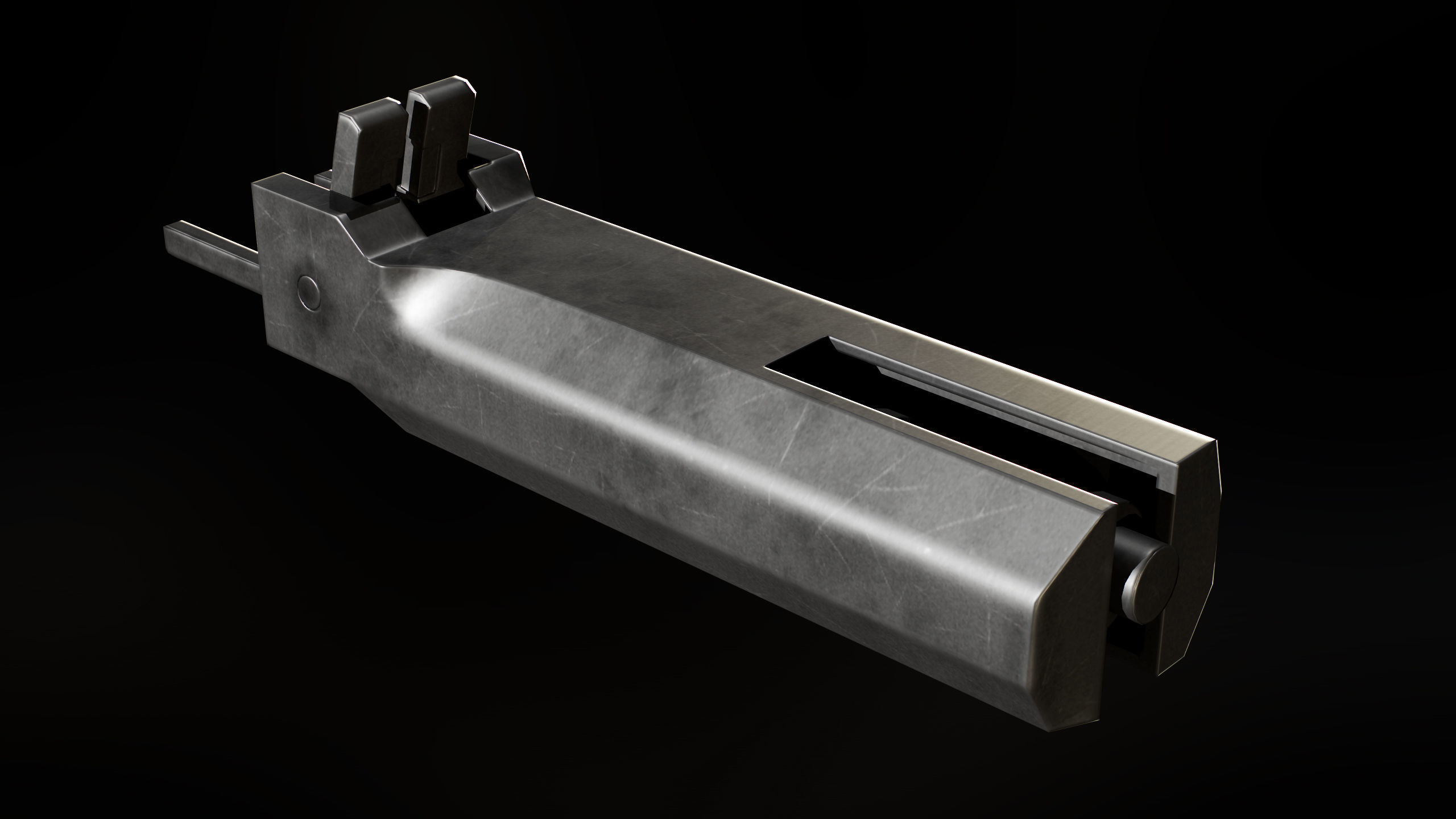 M2 Browning Heavy Machine Gun Low-poly 3D model_35