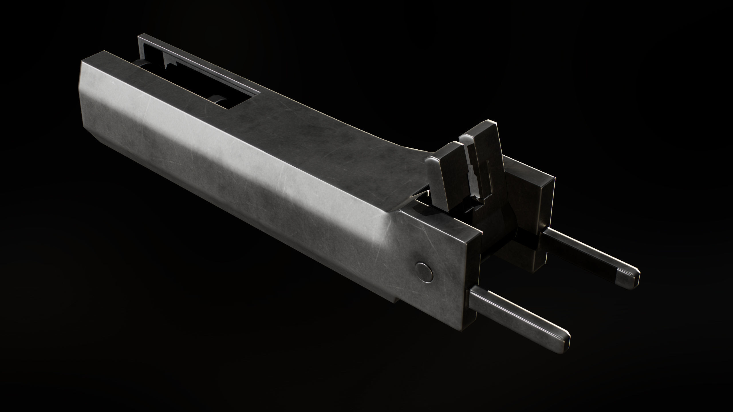 M2 Browning Heavy Machine Gun Low-poly 3D model_34