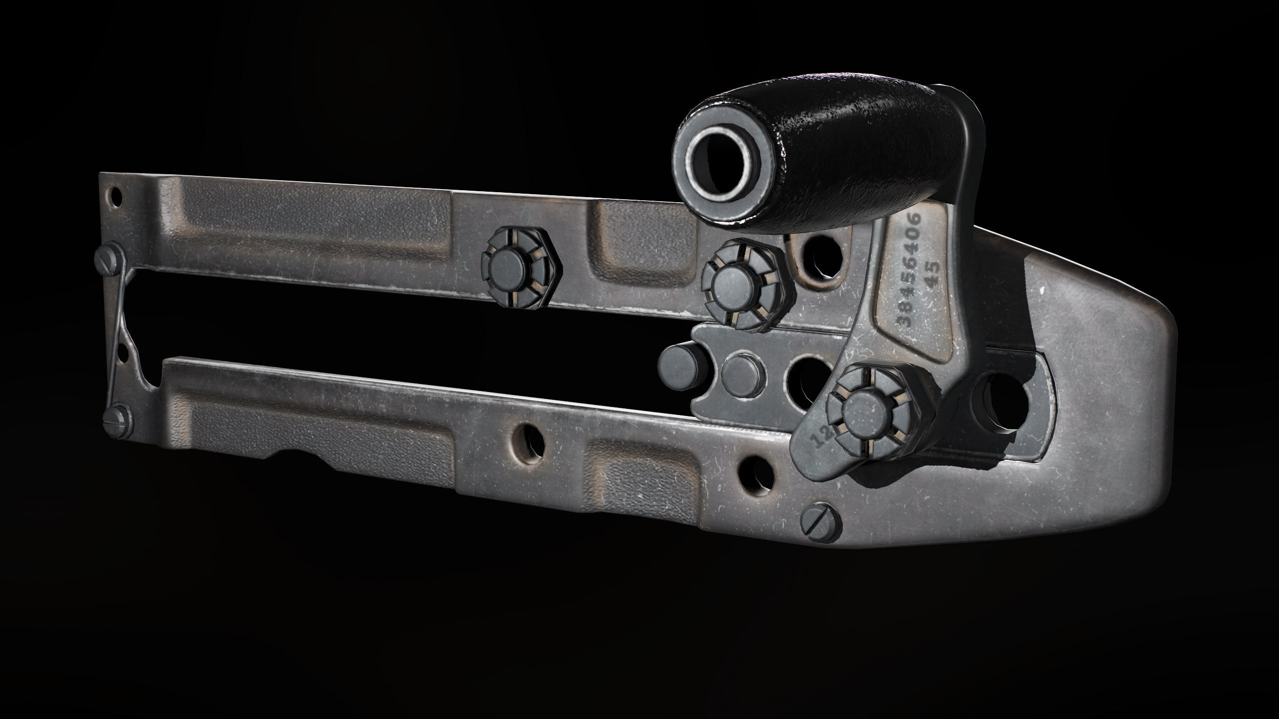 M2 Browning Heavy Machine Gun Low-poly 3D model_37