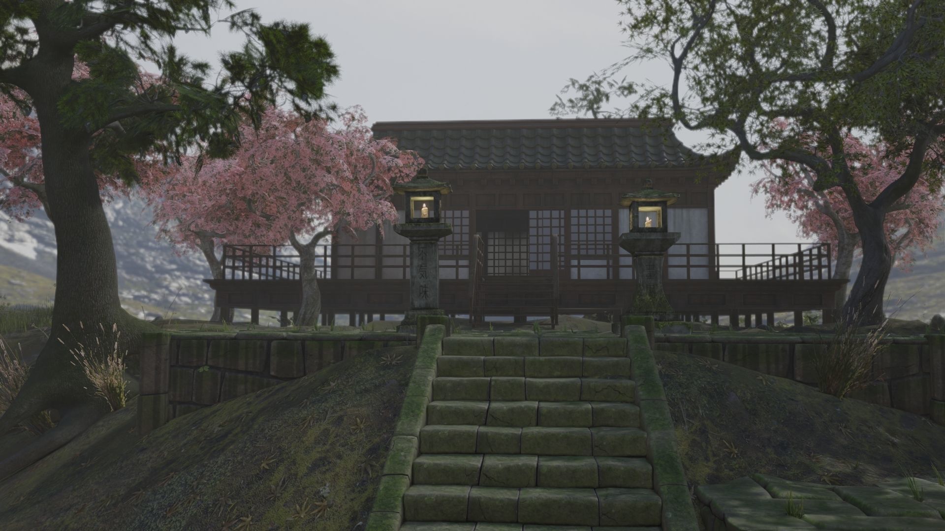 Low Poly Japanese Shinto Temple Pack With PBR Materials Low-poly 3D model_86