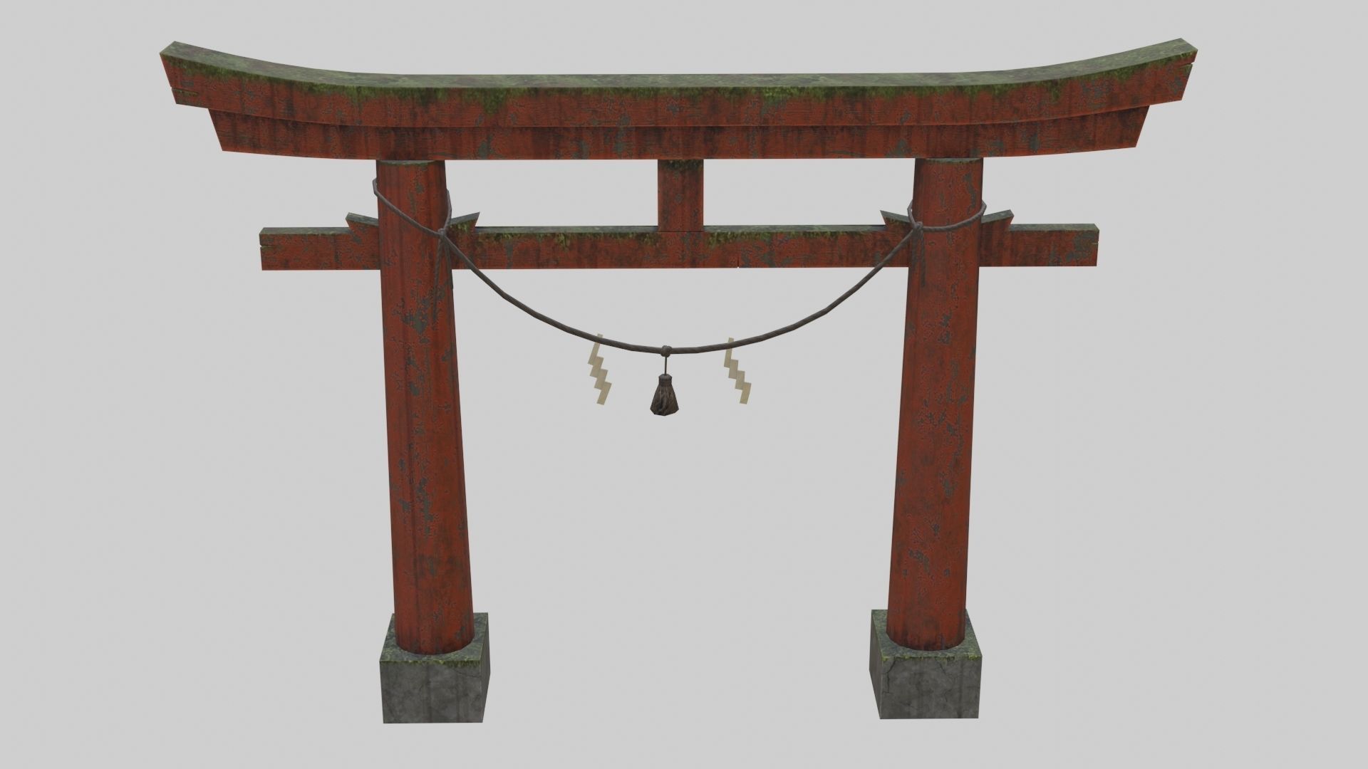 Low Poly Japanese Shinto Temple Pack With PBR Materials Low-poly 3D model_23