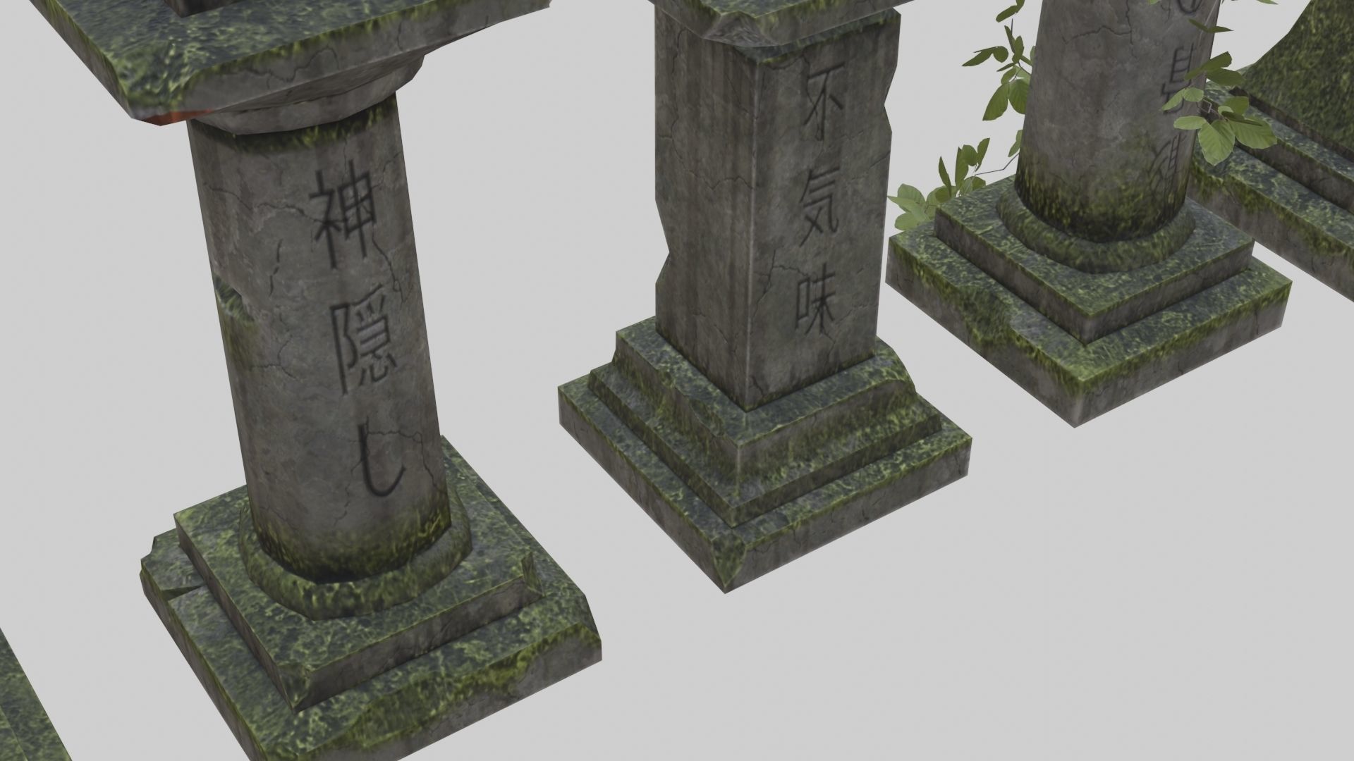 Low Poly Japanese Shinto Temple Pack With PBR Materials Low-poly 3D model_16