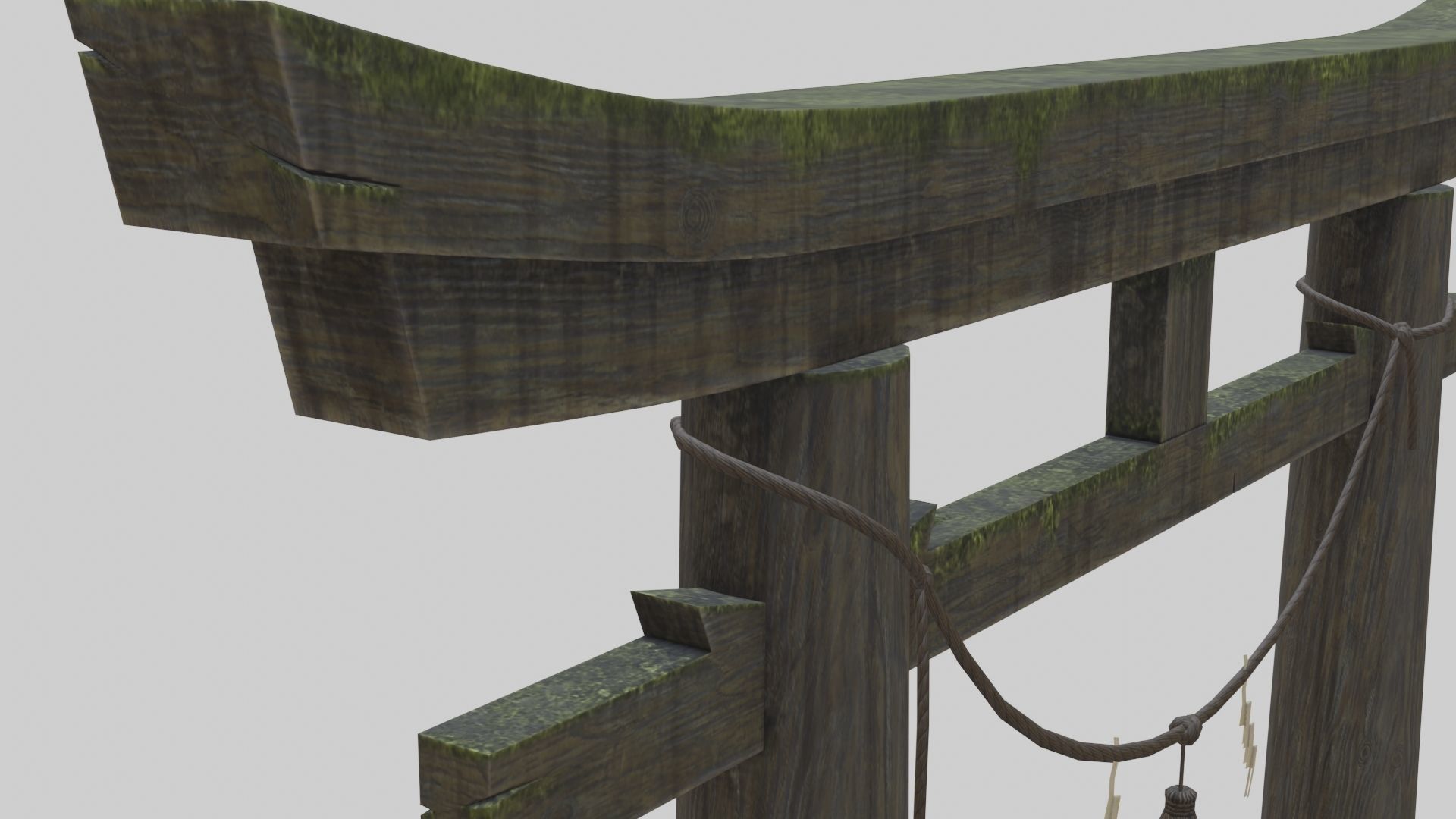 Low Poly Japanese Shinto Temple Pack With PBR Materials Low-poly 3D model_28