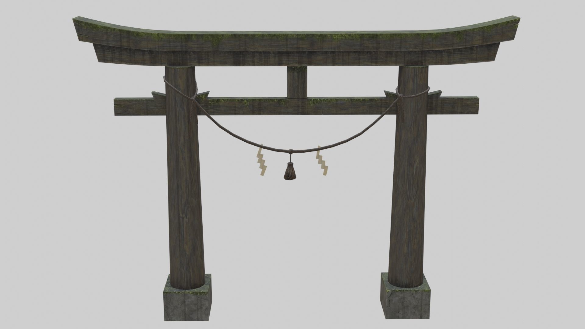 Low Poly Japanese Shinto Temple Pack With PBR Materials Low-poly 3D model_26
