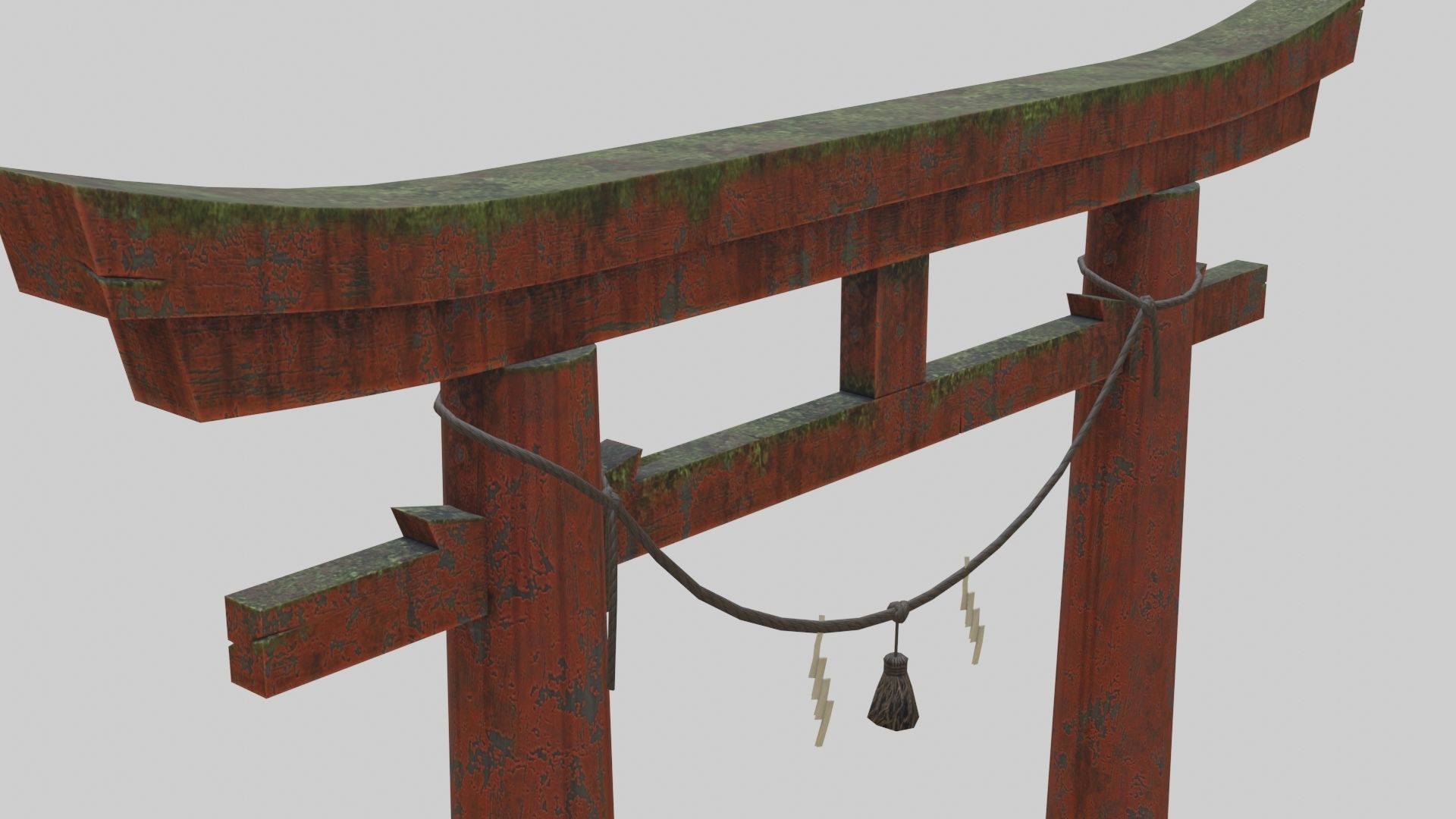 Low Poly Japanese Shinto Temple Pack With PBR Materials Low-poly 3D model_21