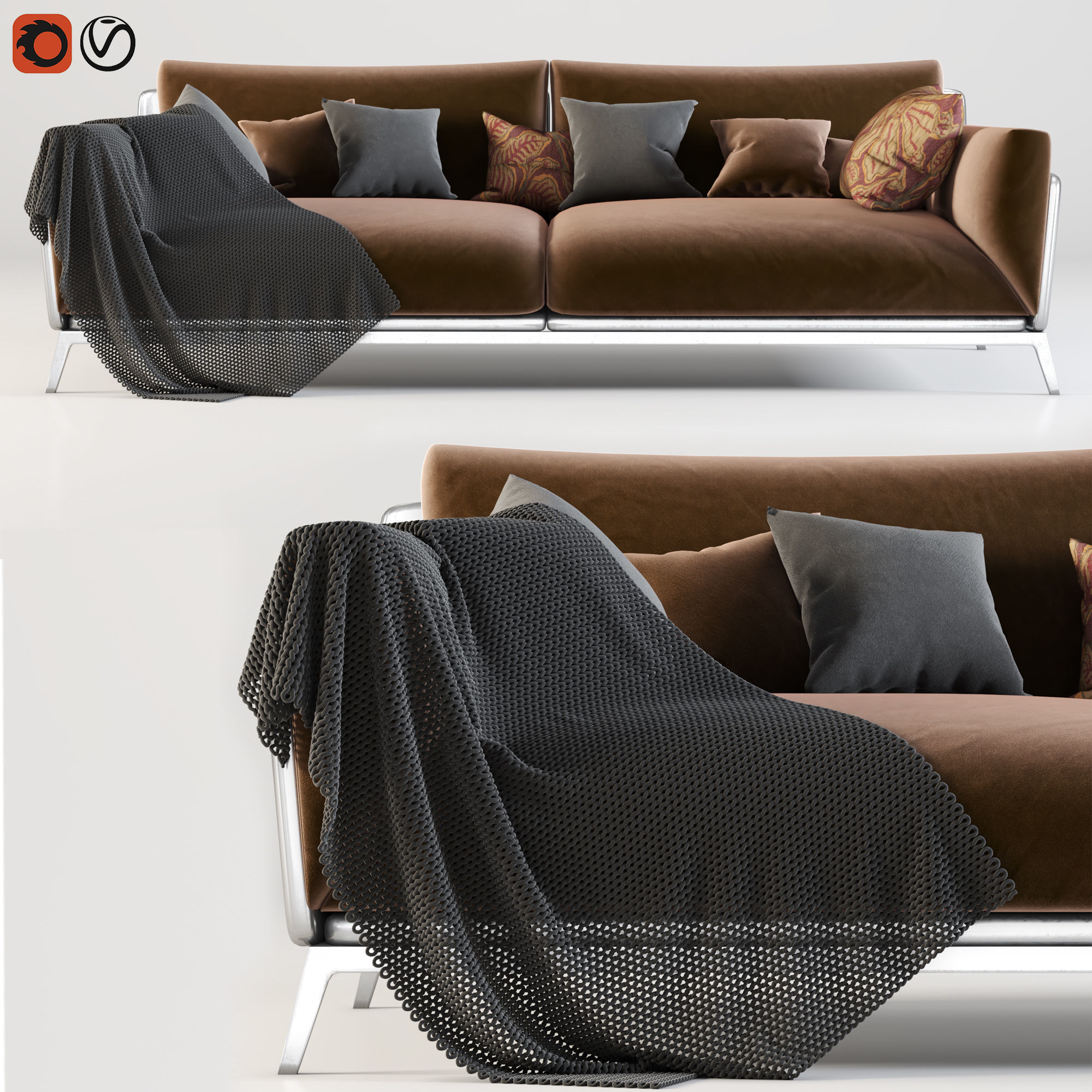 Honey Sofa 3D model_1