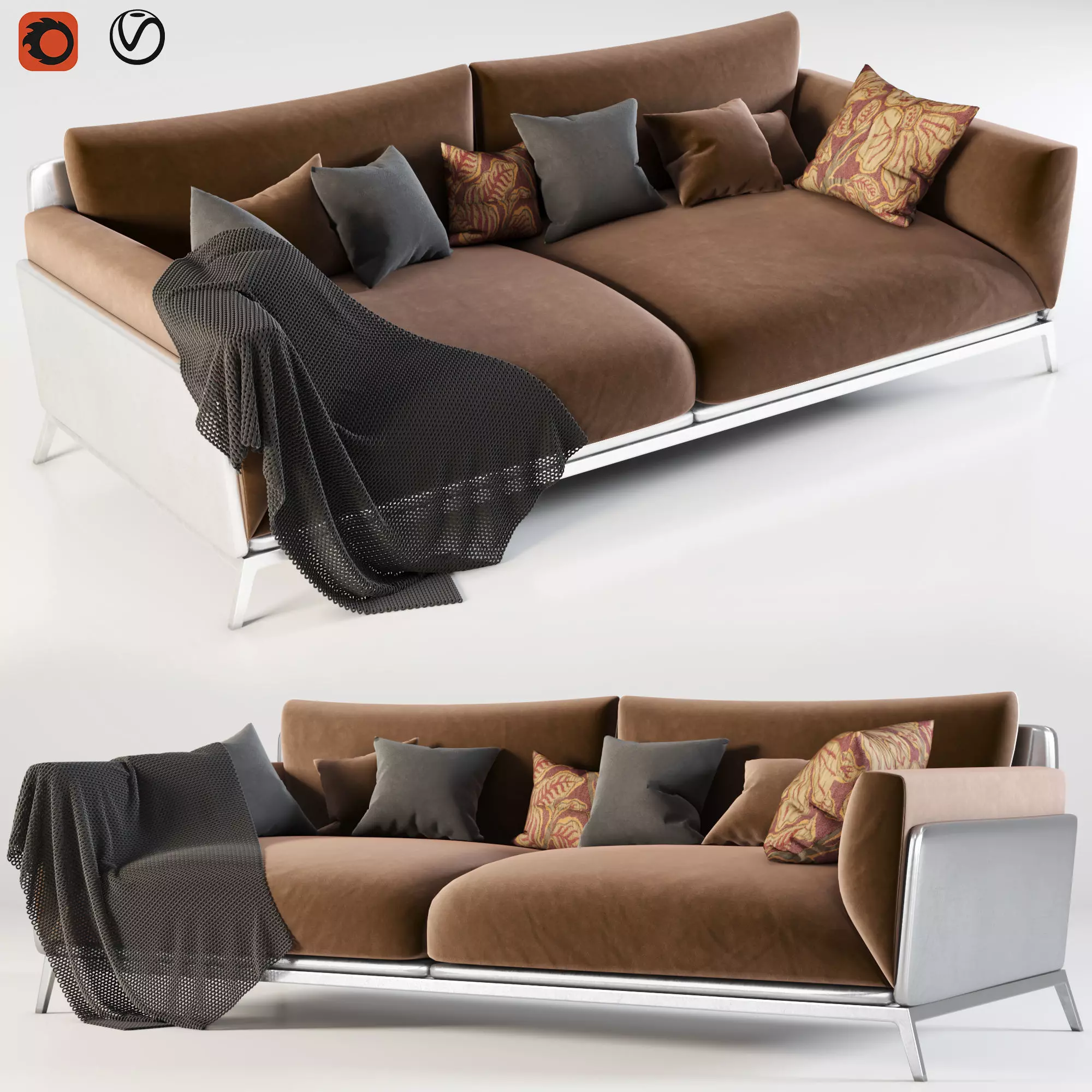 Honey Sofa 3D model_0