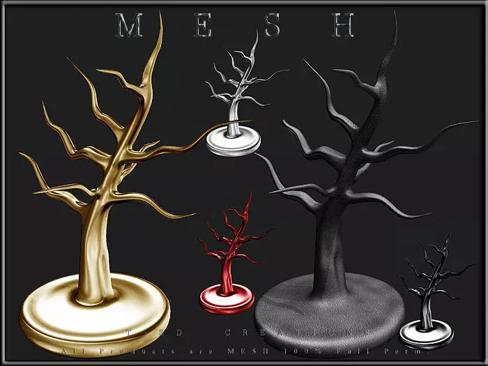TREE Table Display Low-poly 3D model_0
