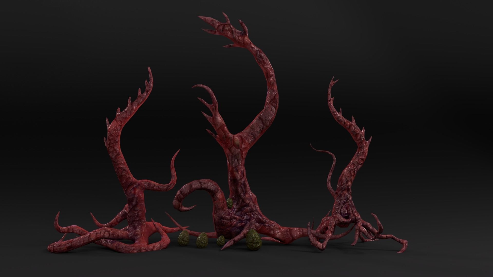 Tentacle Tree Pack Low-poly 3D model_5