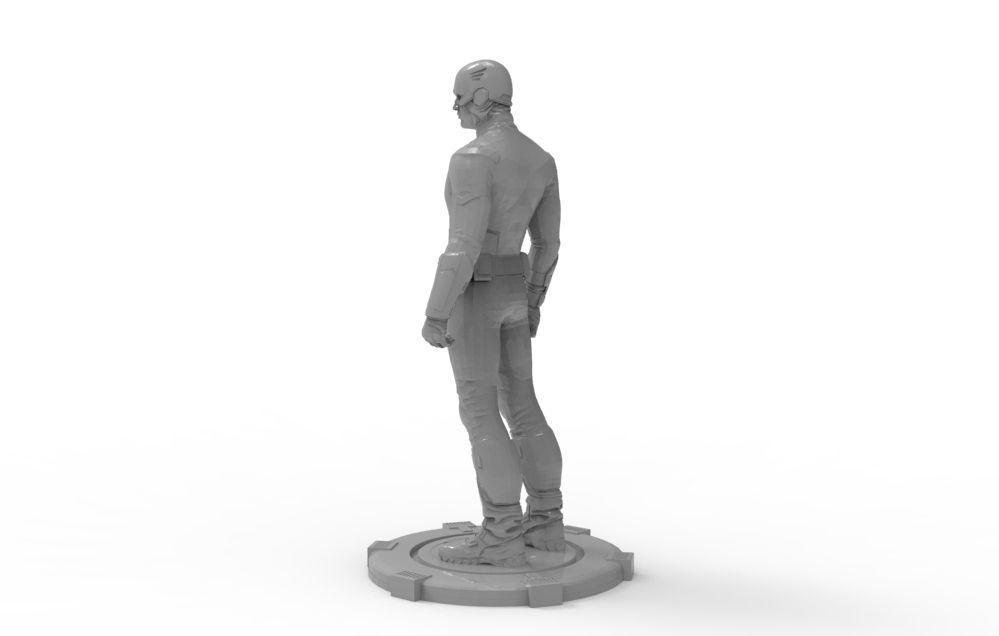 Captain America Stand pose 3D print model_33